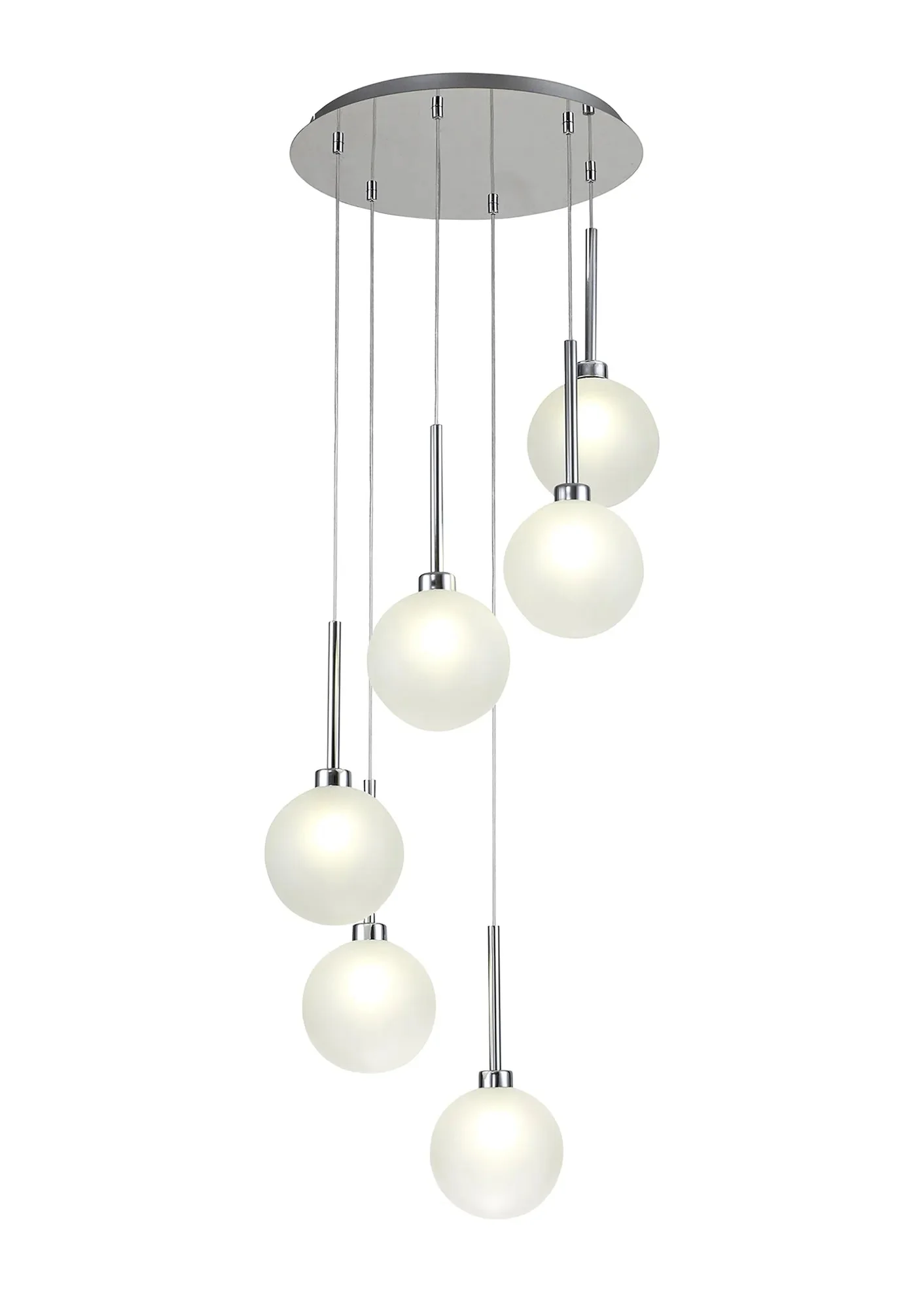Ipswich Round Pendant, 6 x G9, Various Type Shades - Image 3