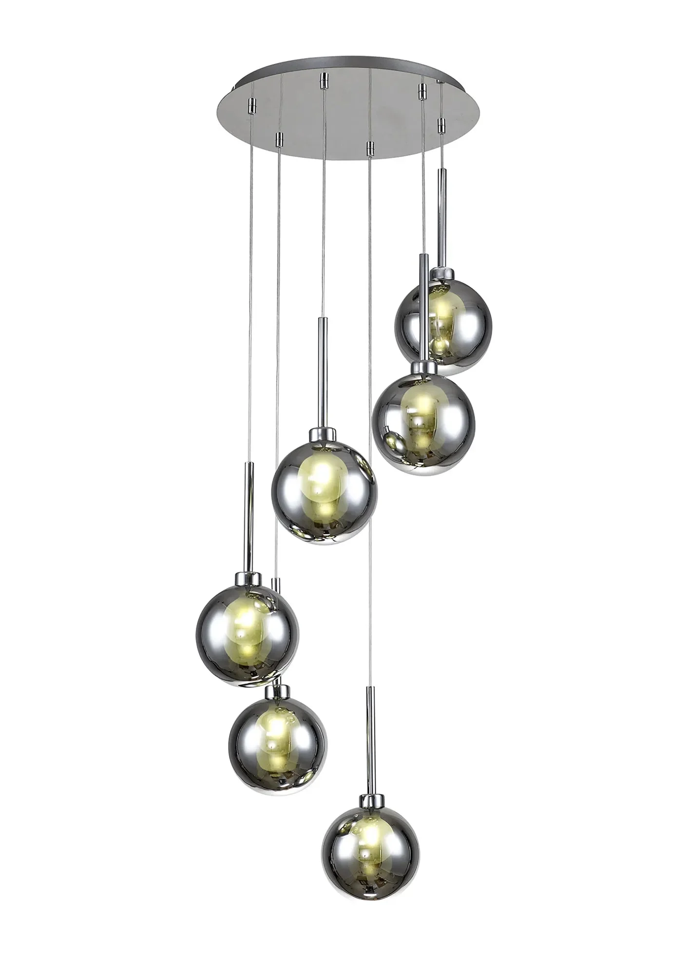Ipswich Round Pendant, 6 x G9, Various Type Shades - Image 4