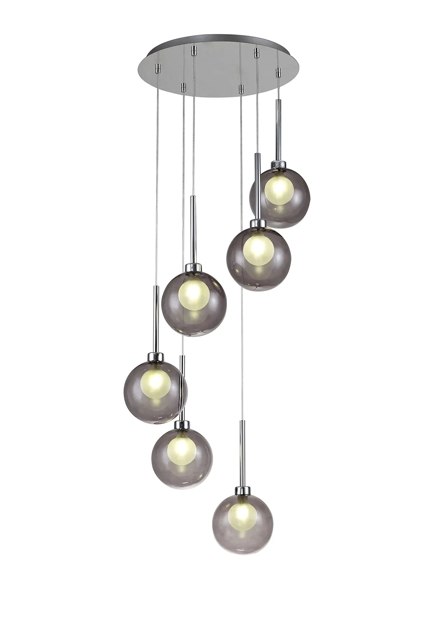 Ipswich Round Pendant, 6 x G9, Various Type Shades - Image 7
