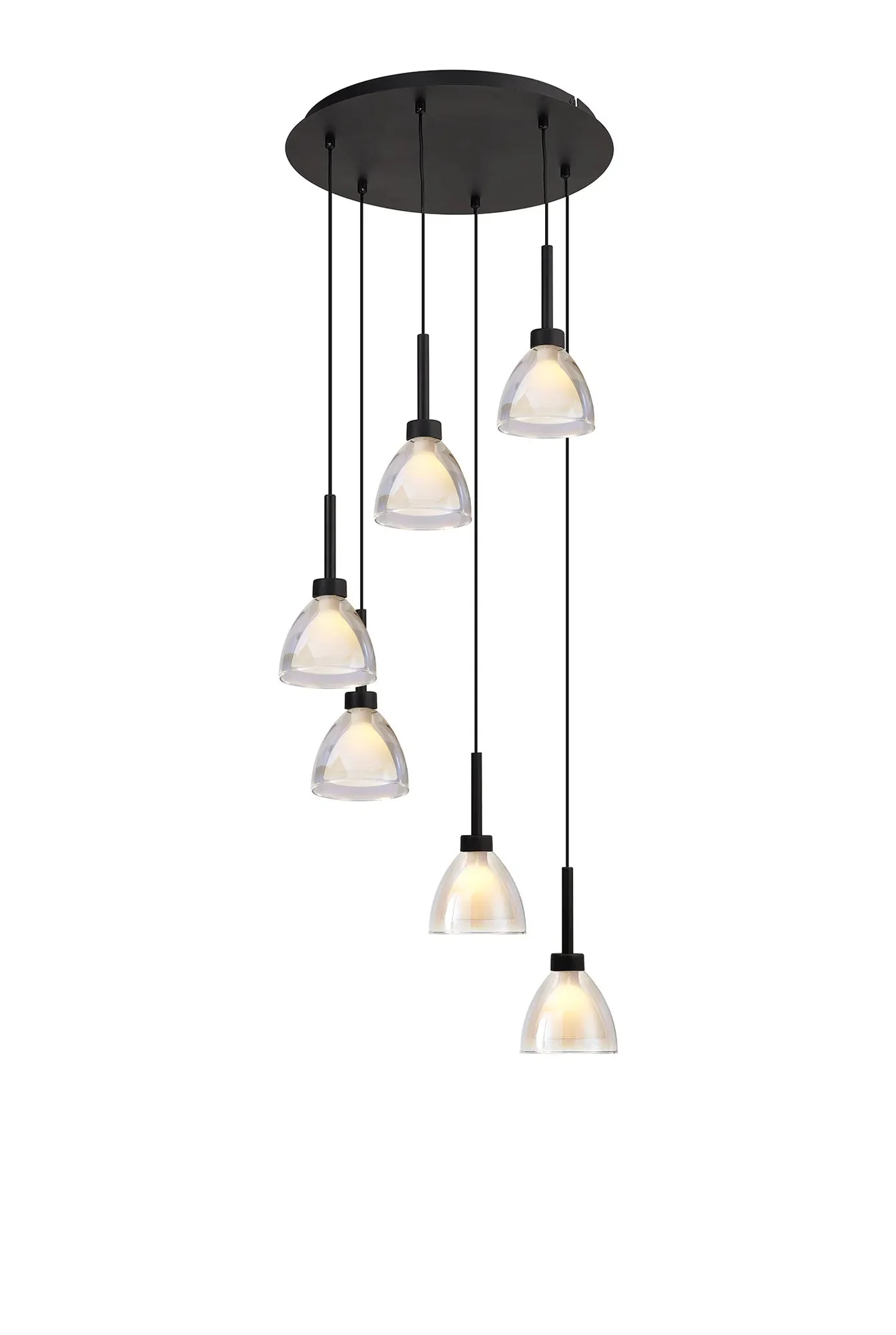 Ipswich Round Pendant With Curved Cone Glass G9 - Image 4