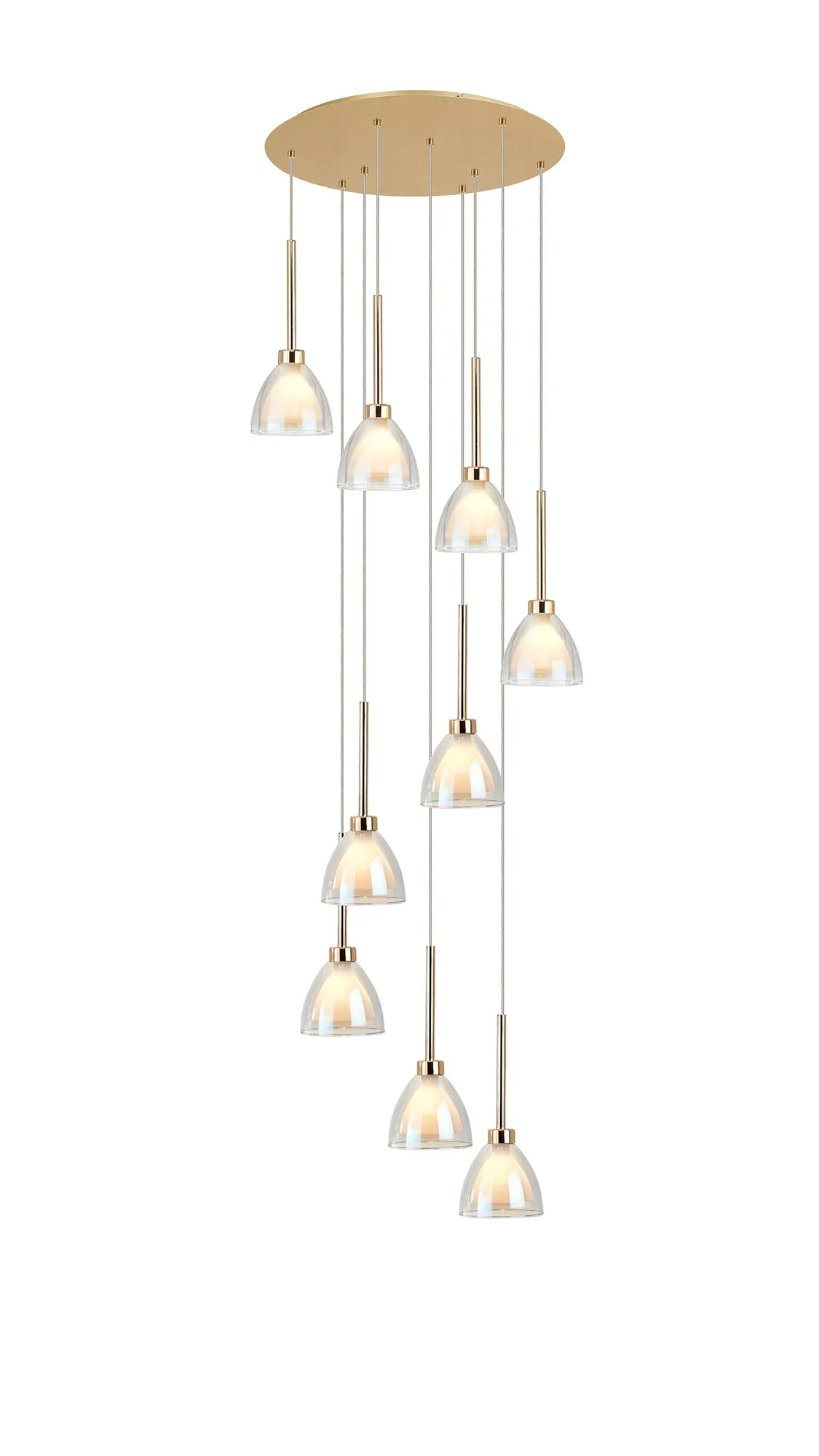 Ipswich Round Pendant With Curved Cone Glass G9 - Image 7
