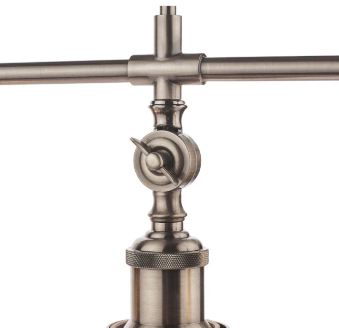 Isaac 3lt Bar Pendant Antique Brass/ Satin Nickel - Image 6