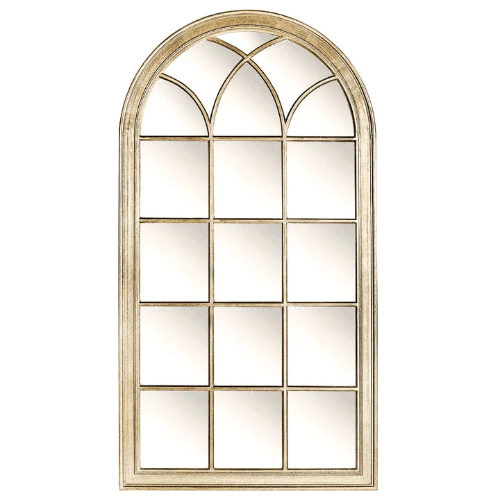 Isabella Arched Mirror - Champagne Gold & Silver Finish - Image 2