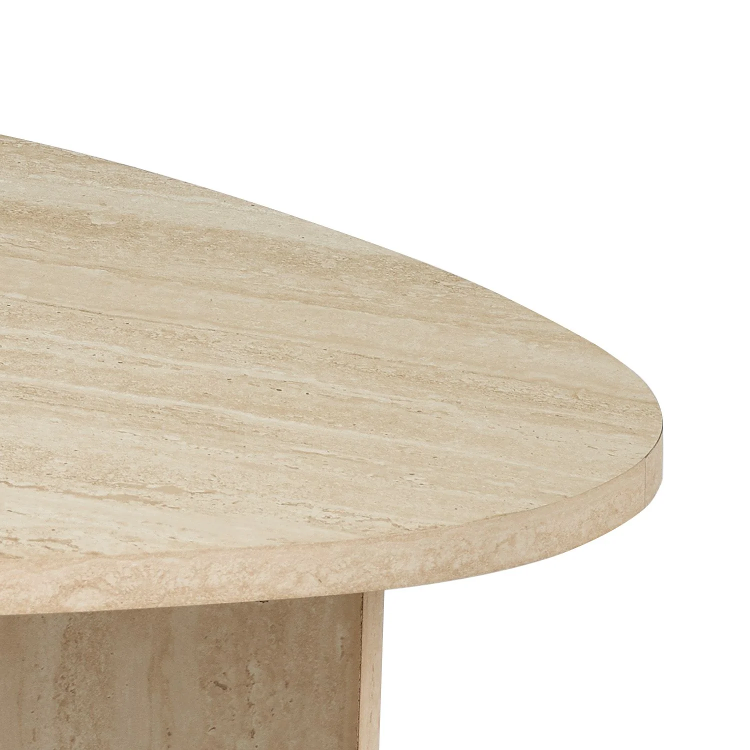 Isidro Side Table- Brown Stone Travertine Effect - Image 2