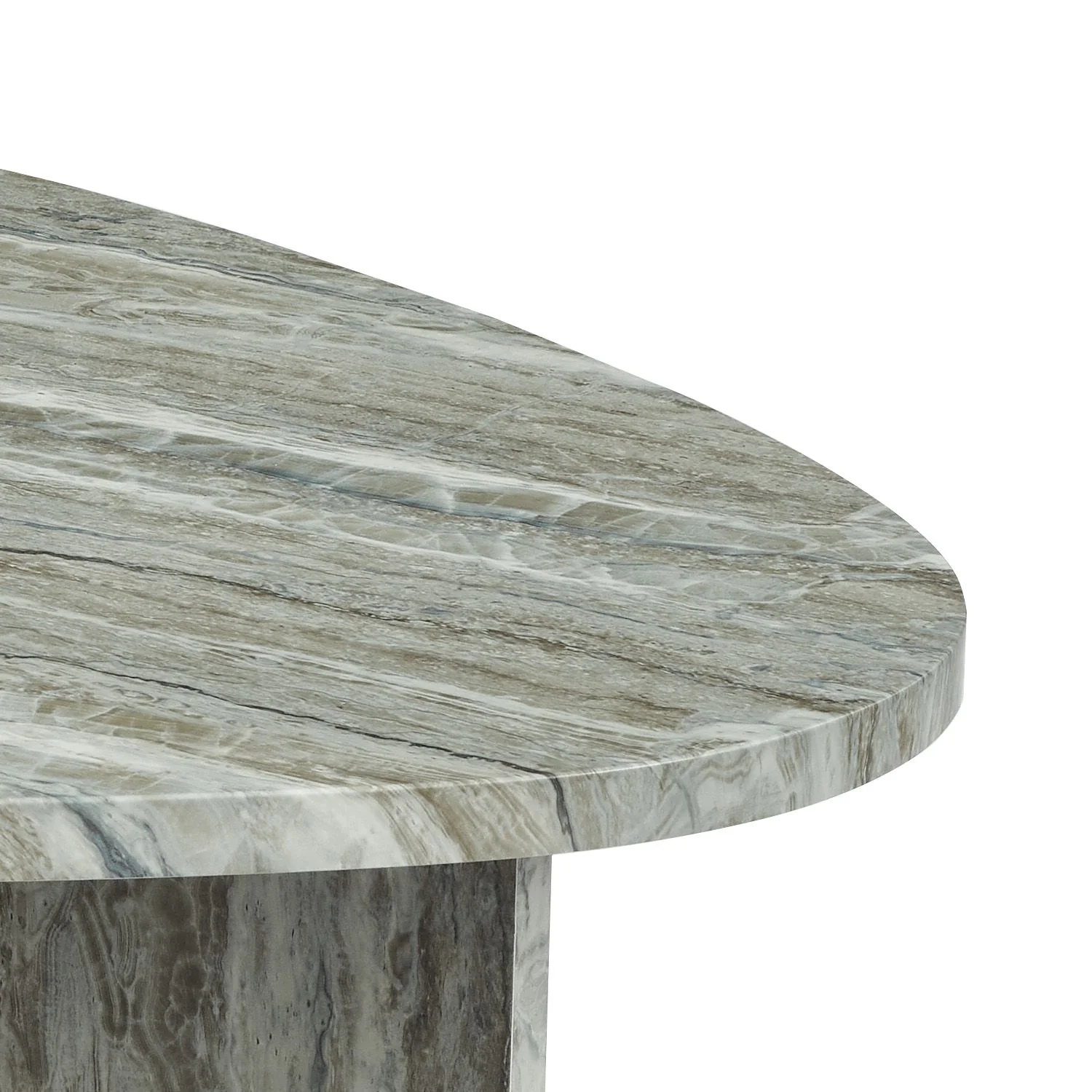 Isidro Side Table- Brown Stone Travertine Effect - Image 5