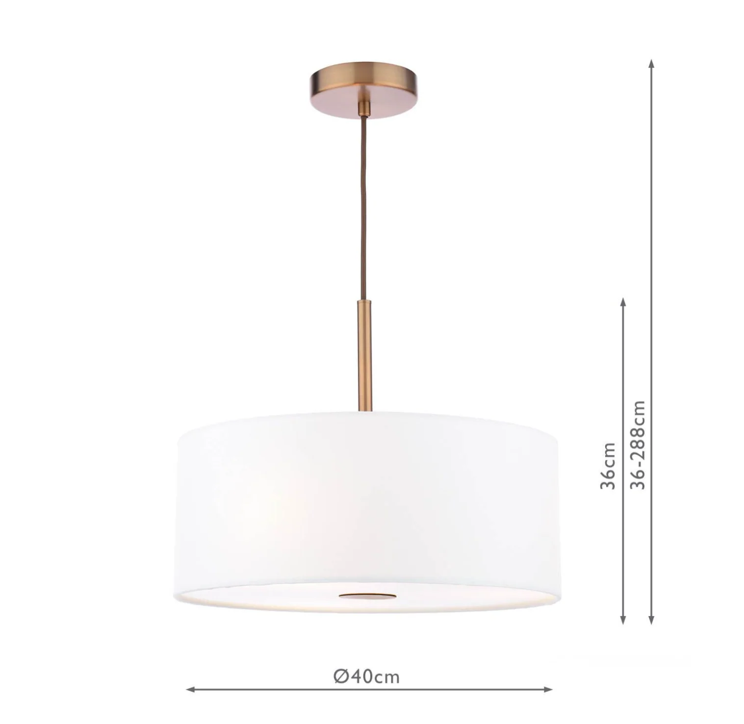 Isla 3 Light Pendant- Antique Bronze and Ivory Shade - Image 4
