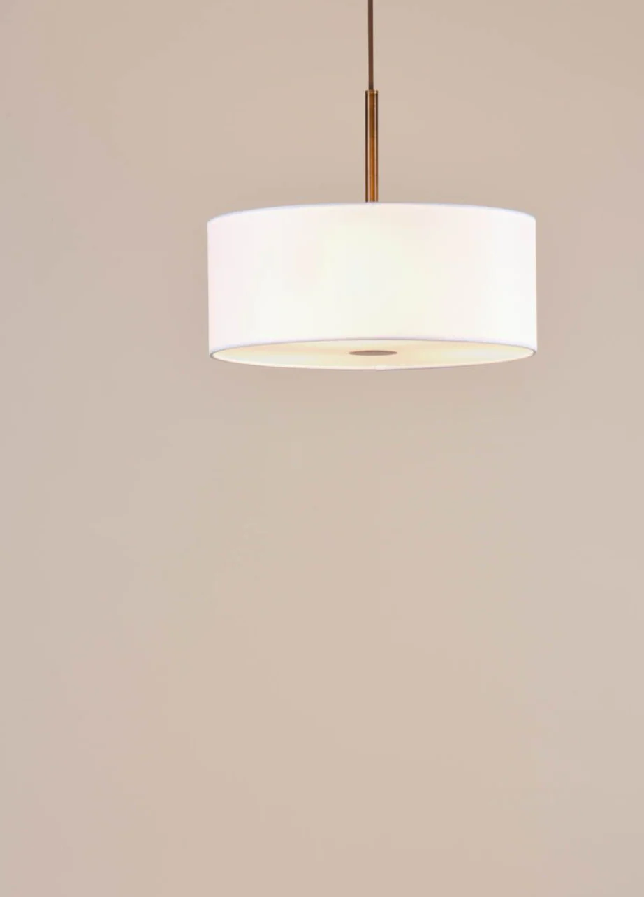 Isla 3 Light Pendant- Antique Bronze and Ivory Shade - Image 5