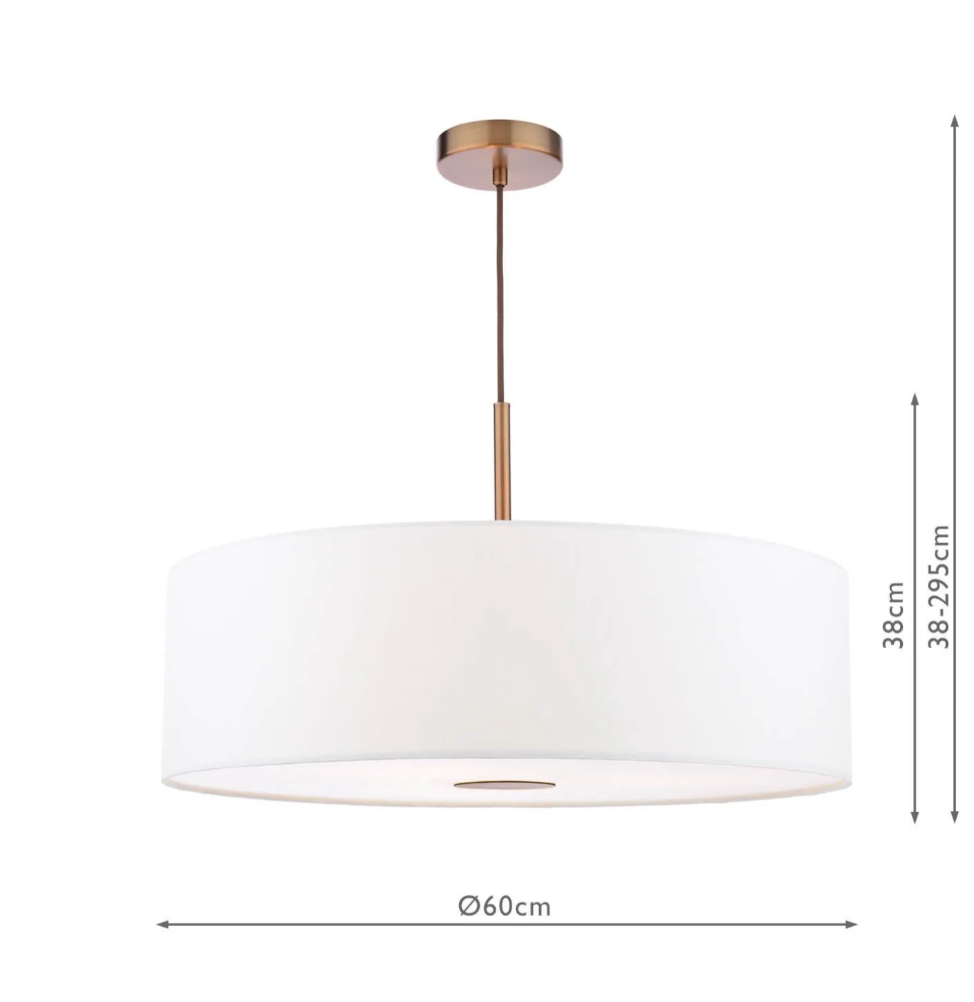 Isla 3 Light Pendant- Antique Bronze and Ivory Shade - Image 8