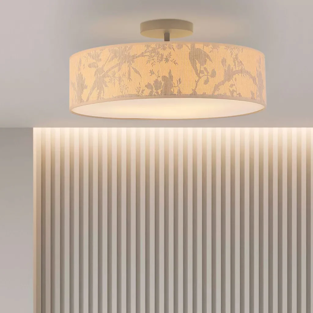 Isla 3Lt Flush-  Recycled Paper Shade and Black Metal - Image 3
