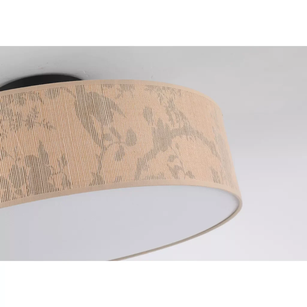 Isla 3Lt Flush-  Recycled Paper Shade and Black Metal - Image 4