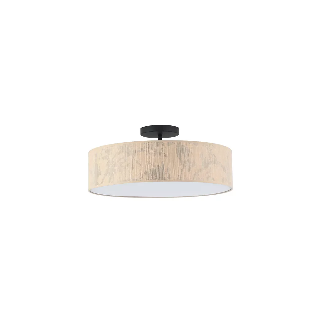 Isla 3Lt Flush-  Recycled Paper Shade and Black Metal - Image 5