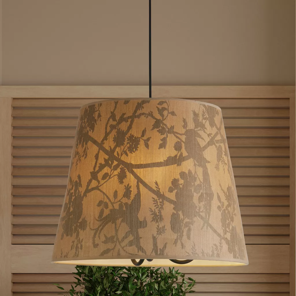 Isla 3Lt Pendant-  Recycled Paper Shade and Black Metal - Image 3