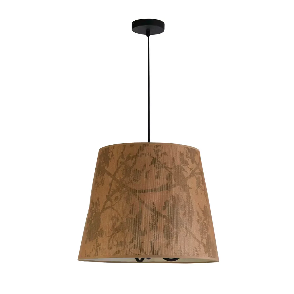 Isla 3Lt Pendant-  Recycled Paper Shade and Black Metal - Image 5