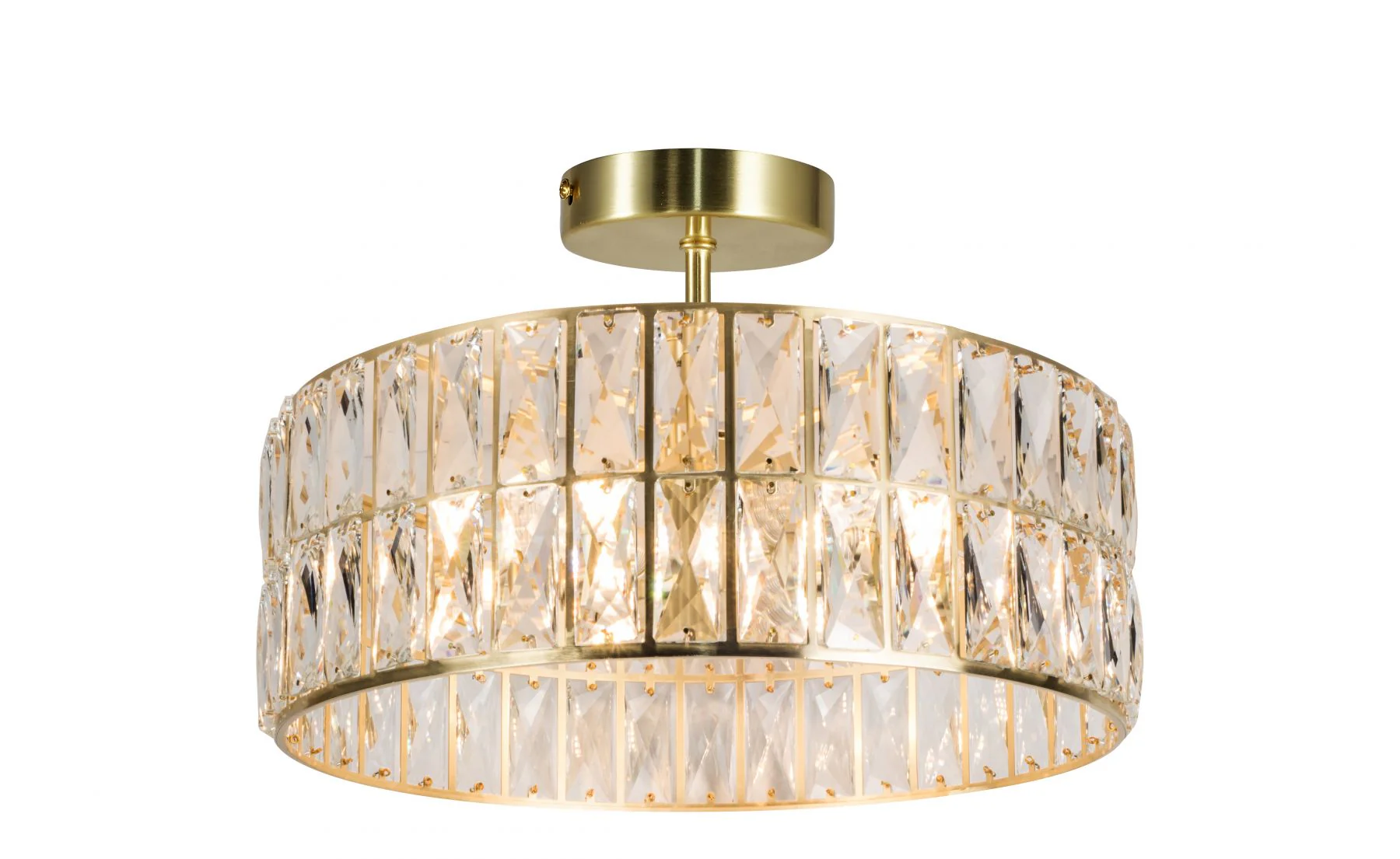 Haley 4/6 Light IP44 - Polished Chrome/Satin Brass Bathroom Crystal Ceiling Light - Image 4