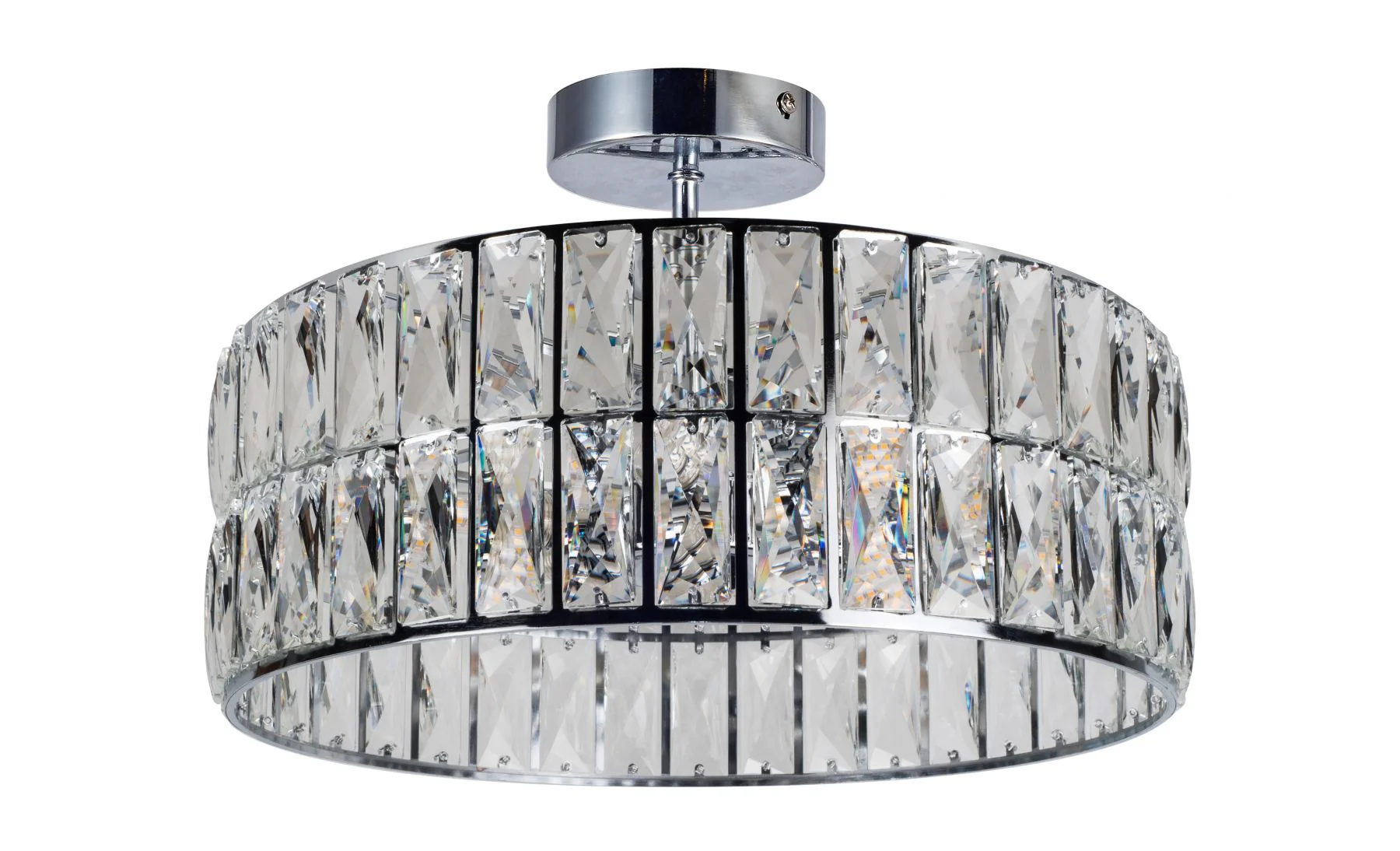 Haley 4/6 Light IP44 - Polished Chrome/Satin Brass Bathroom Crystal Ceiling Light - Image 6