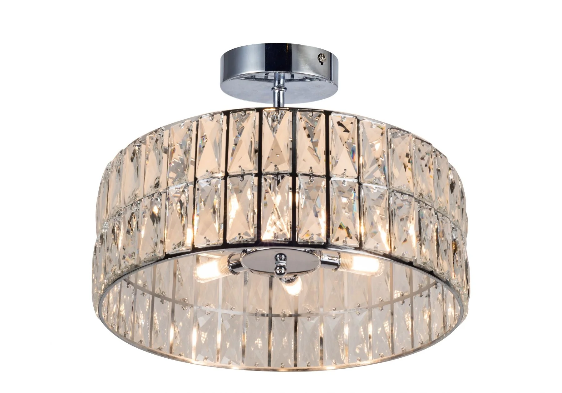 Haley 4/6 Light IP44 - Polished Chrome/Satin Brass Bathroom Crystal Ceiling Light - Image 7