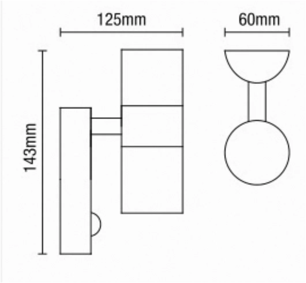 Islay Up Down Outdoor Wall Light with PIR Sensor- Various Finishes - Image 4