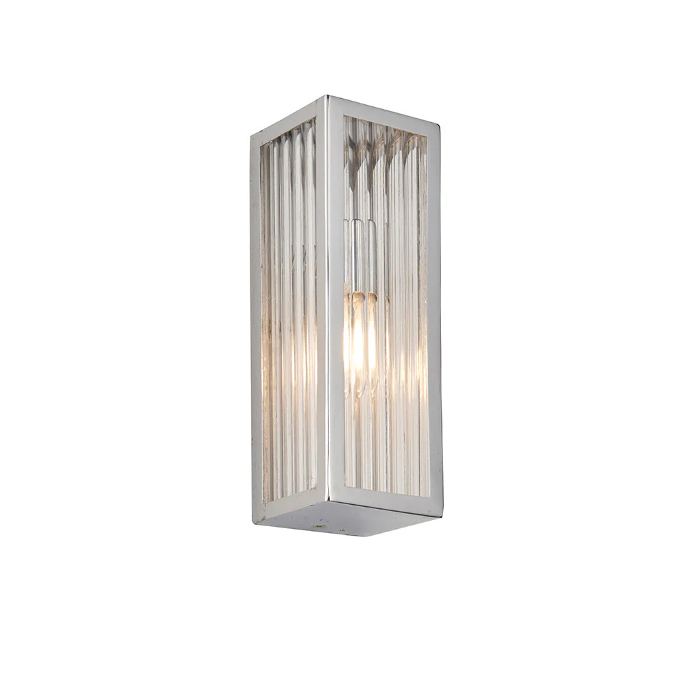 Ithaca 1/2Lt Bathroom Wall Light IP44 - Frosted/Ribbed - Image 10