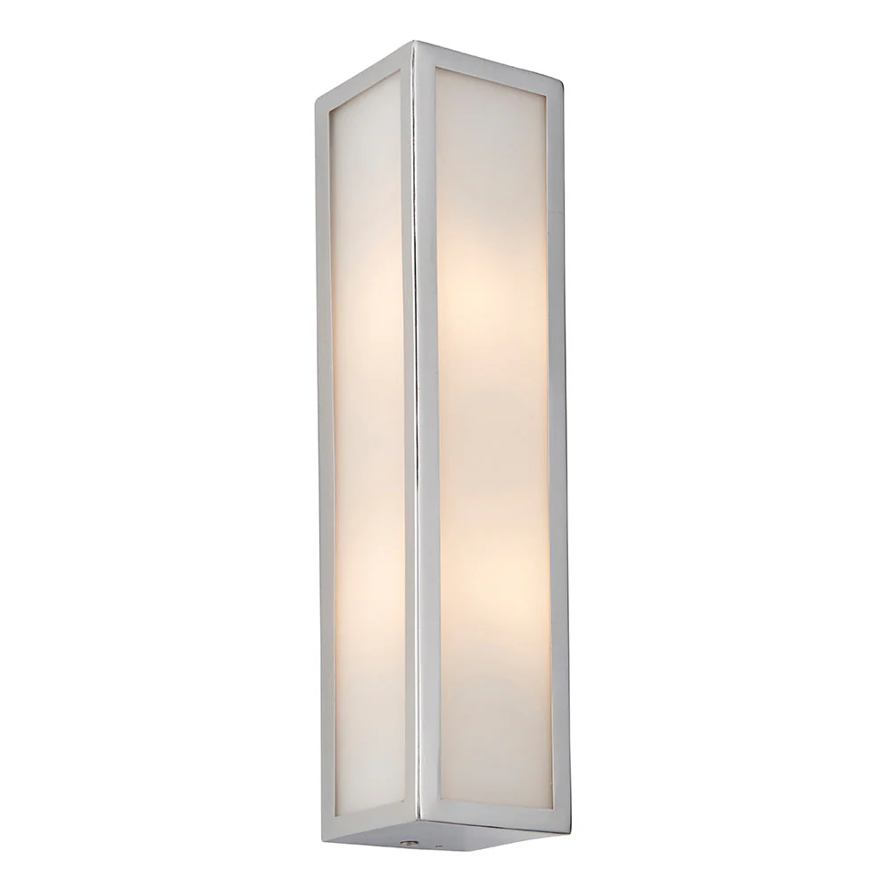 Ithaca 1/2Lt Bathroom Wall Light IP44 - Frosted/Ribbed - Image 2