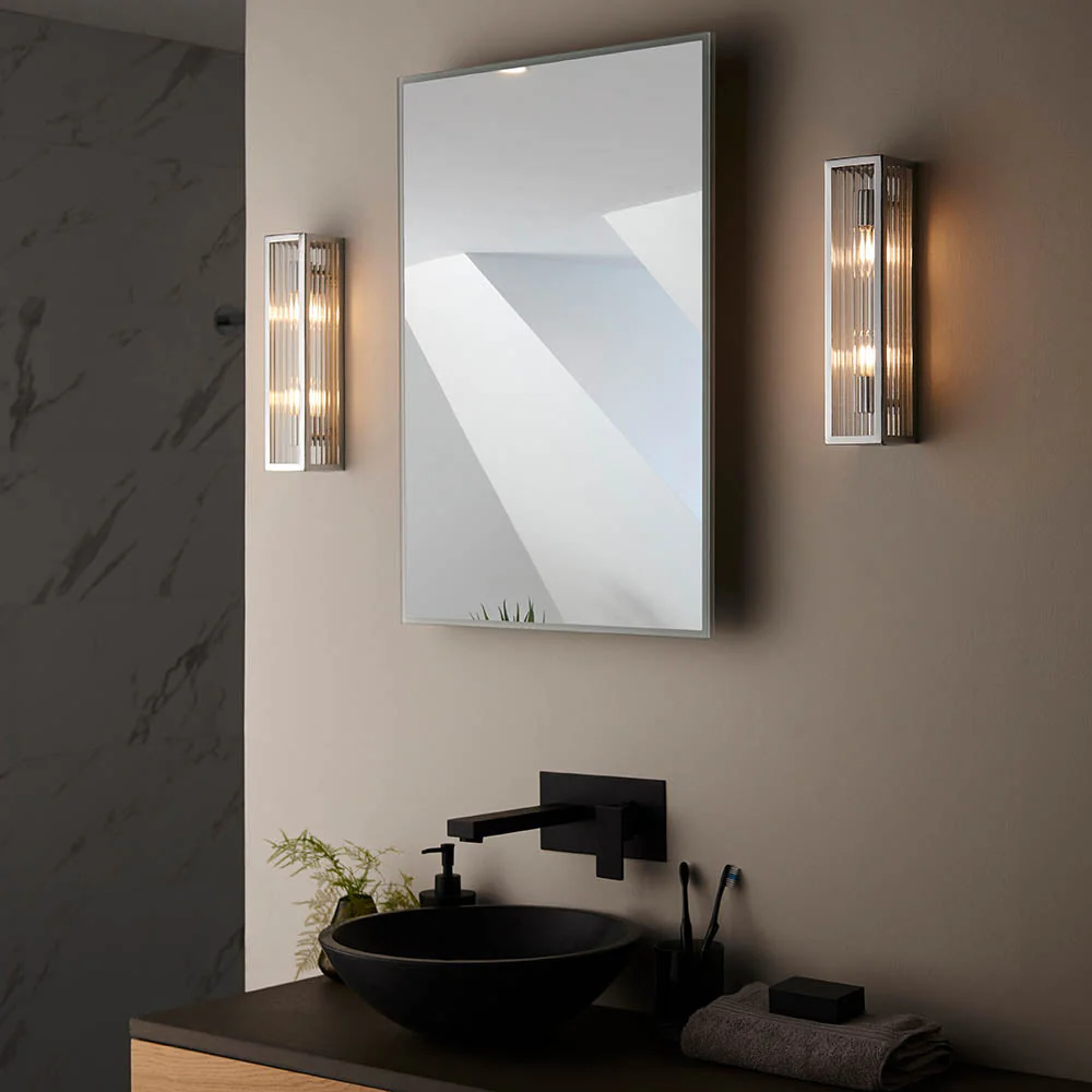 Ithaca Bathroom Wall Light IP44 - Ribbed Promotional Offer - Image 2
