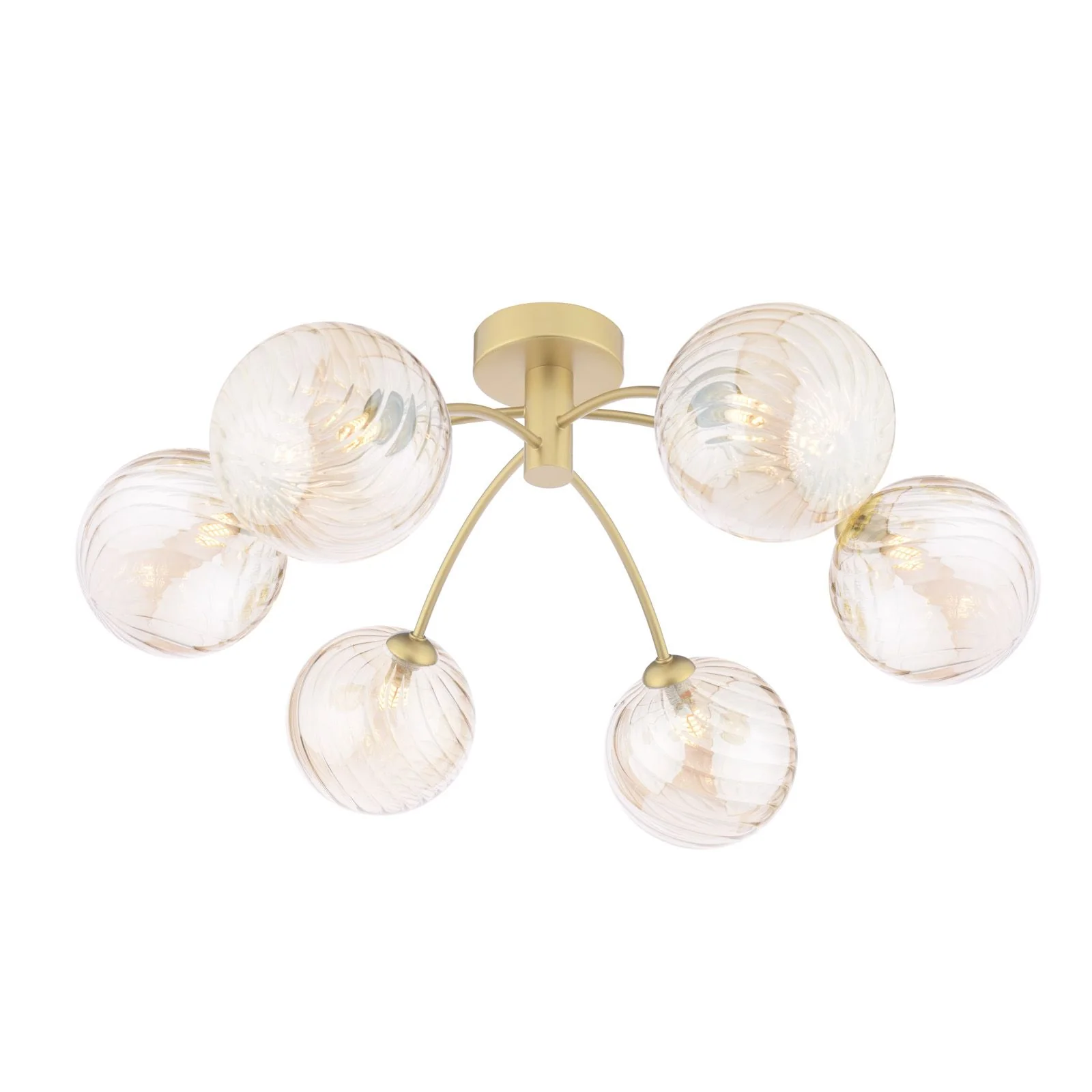 Izzy 4/6Lt Semi Flush Ceiling Light - Various Finishes - Image 14