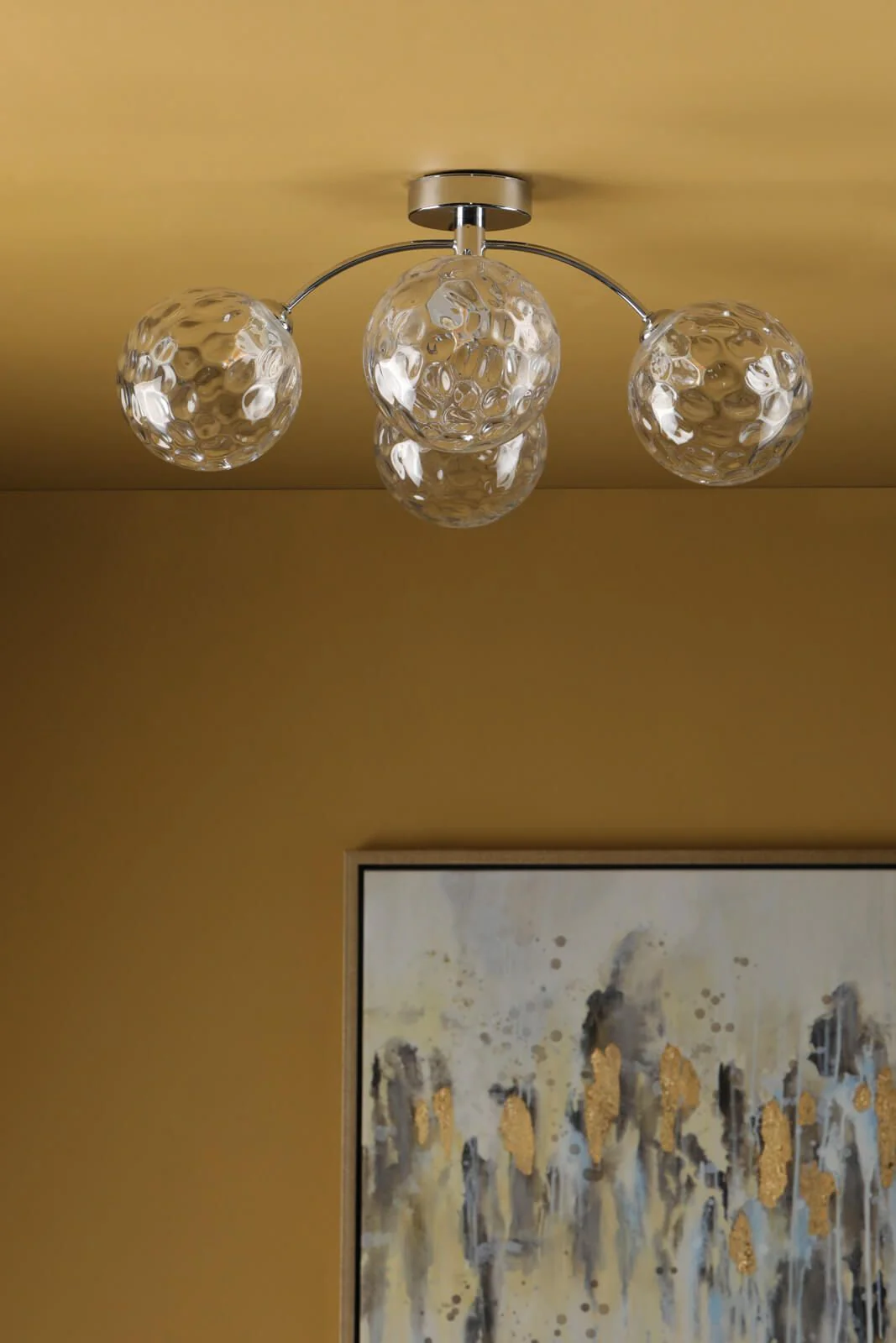 Izzy 4/6Lt Semi Flush Ceiling Light - Various Finishes - Image 4