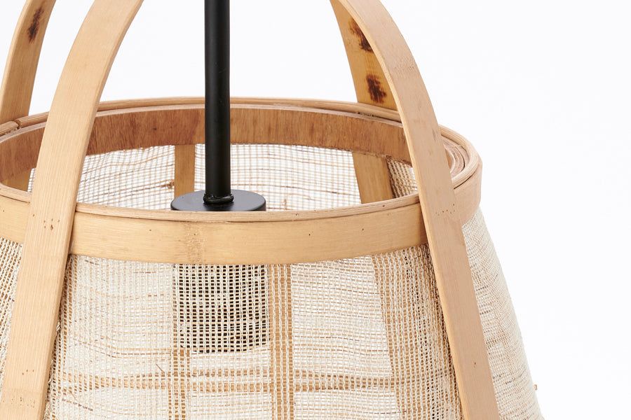 Jacinto  Hanging Lamp Rattan Natural -  Brown Finish - Image 4