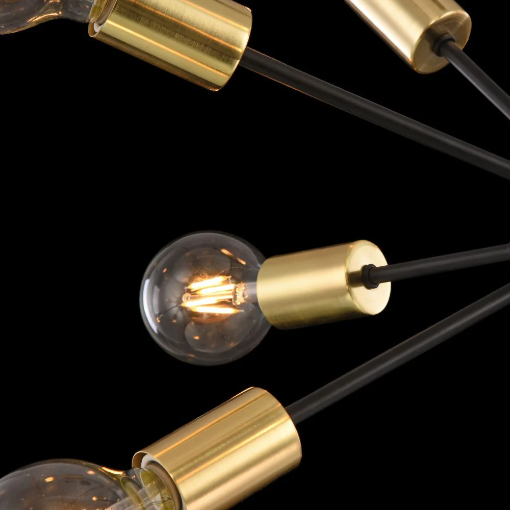 Jackson 12Lt Pendant Lamp - Gold & Black - Image 3