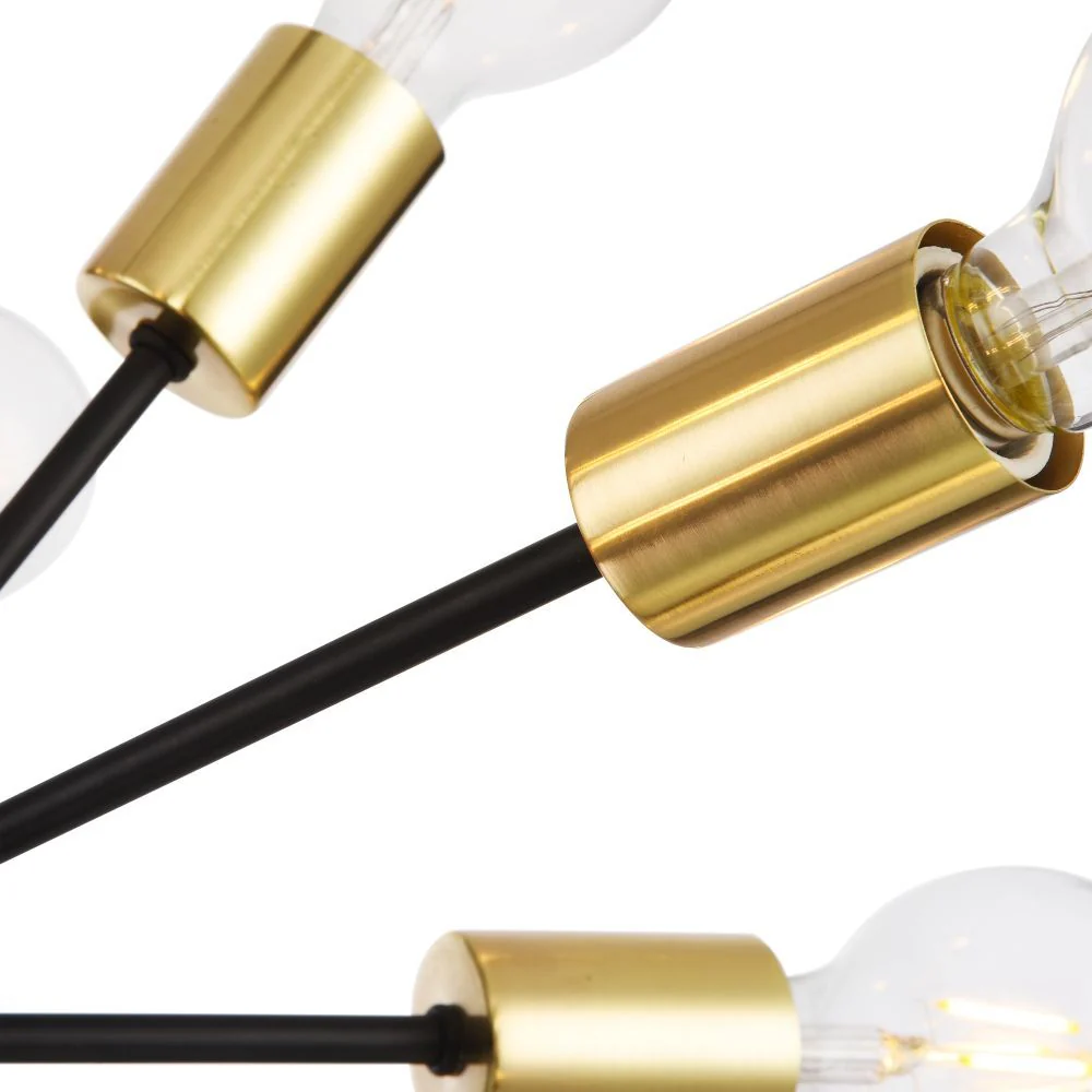 Jackson 12Lt Pendant Lamp - Gold & Black - Image 6