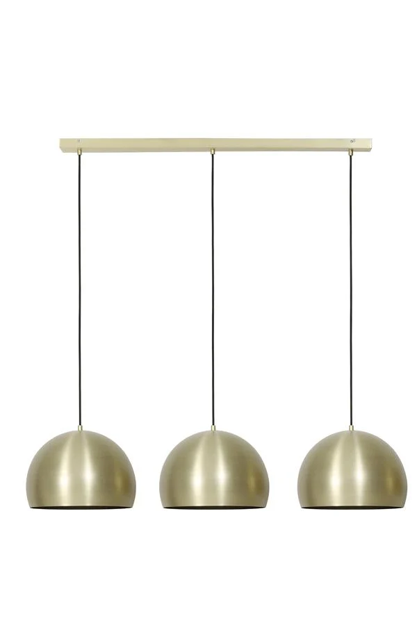 Jaicey 3Lt Hanging Lamp - Matt Black & Gold / Matt Gold Finish - Image 4