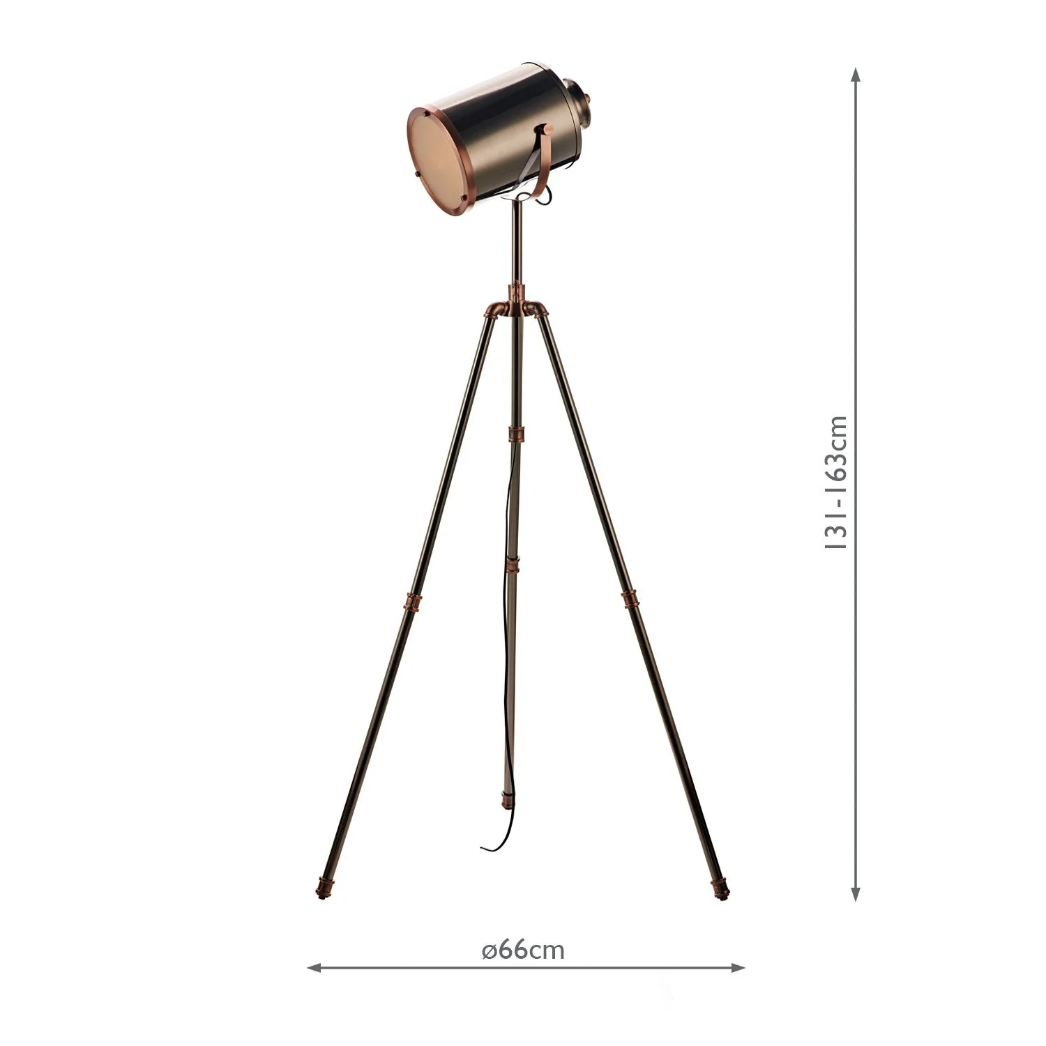 Jake Task Floor Lamp Antique Silver And Copper E27 - Image 2