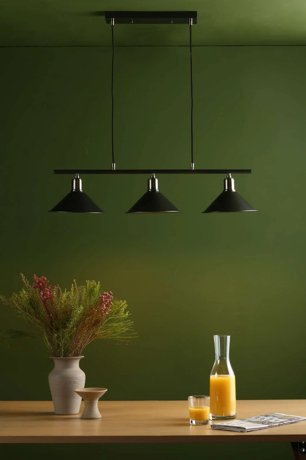 Jalen 3 Light Kitchen Light Graphite Antique Brass - Image 6