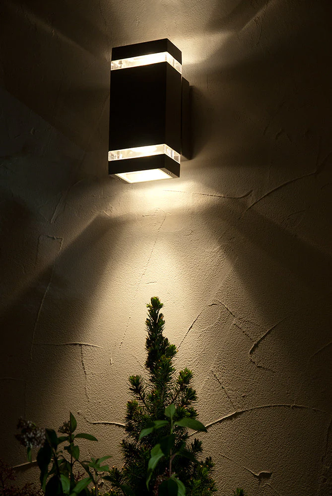 Jannik Down/Up & Down LED Wall Lantern - Dark Grey Finish - Image 7