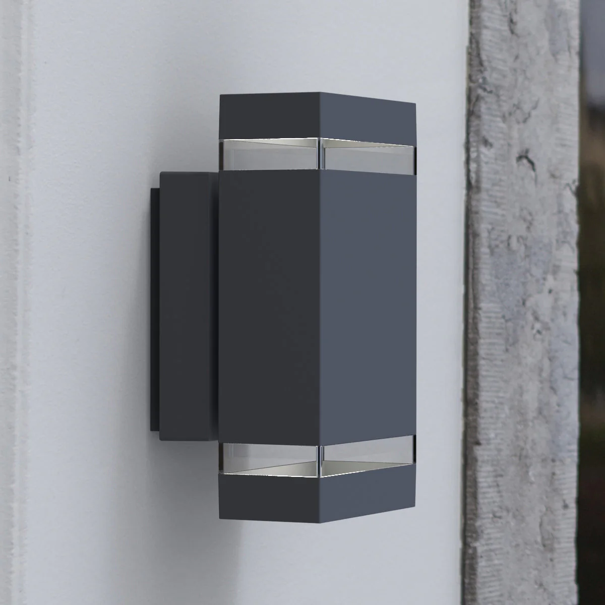 Jannik Down/Up & Down LED Wall Lantern - Dark Grey Finish - Image 9