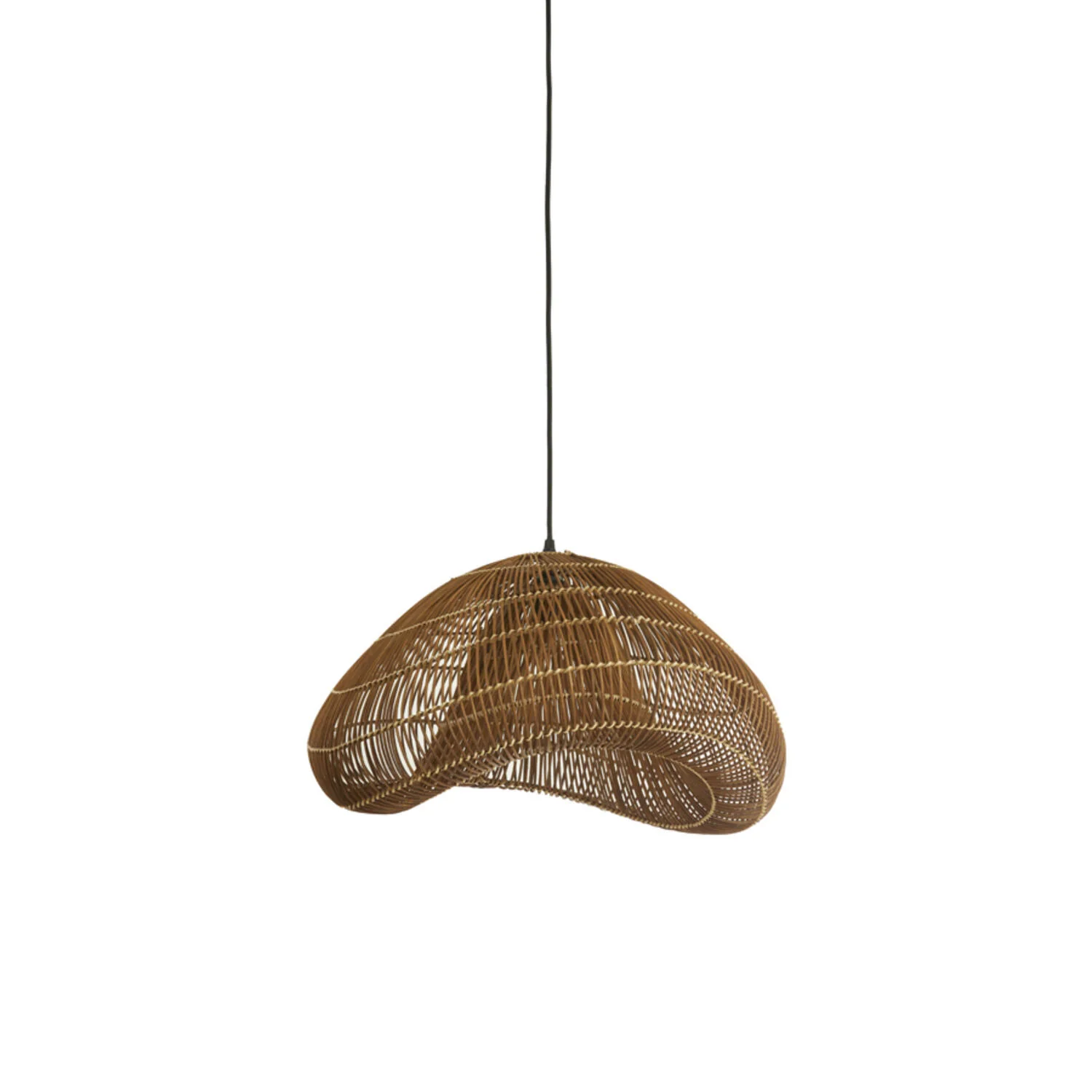 Janzur Hanging Lamp - Light/Dark Rattan - Image 3
