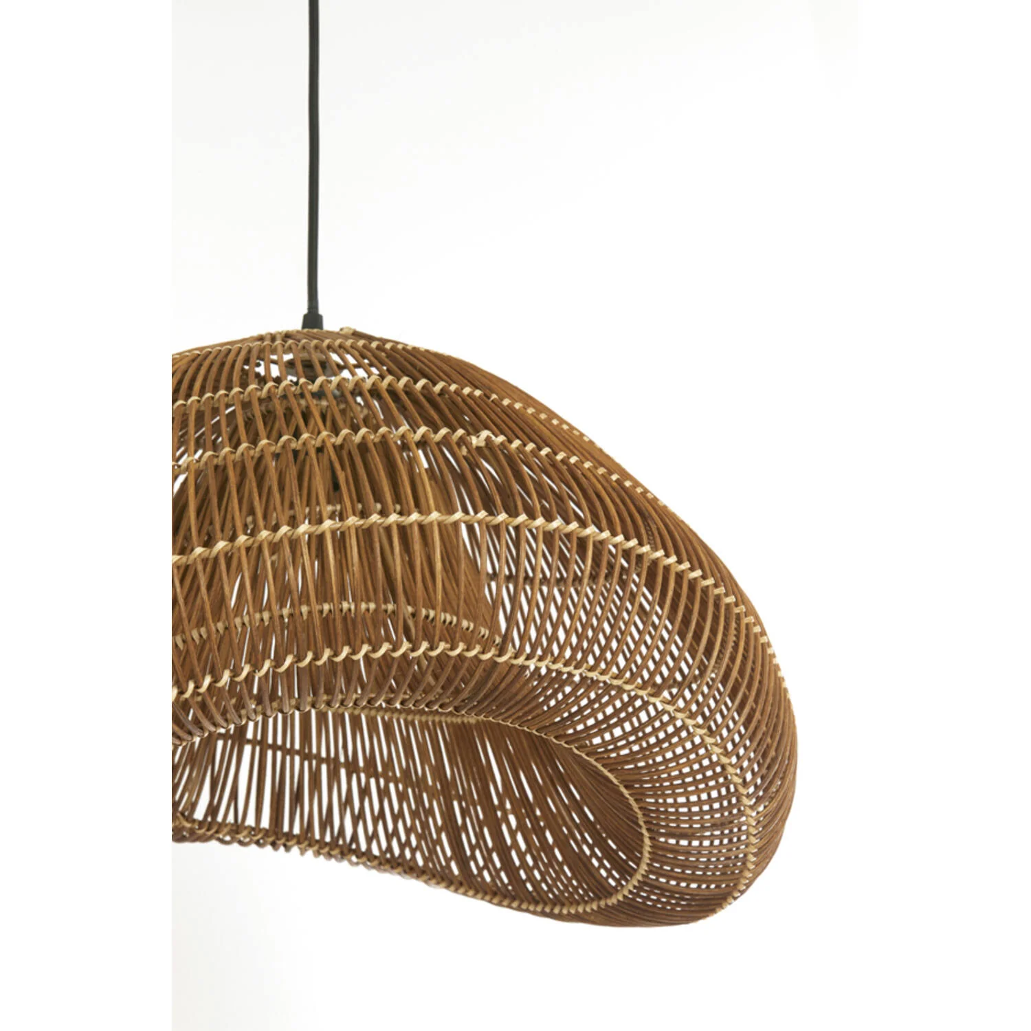 Janzur Hanging Lamp - Light/Dark Rattan - Image 6