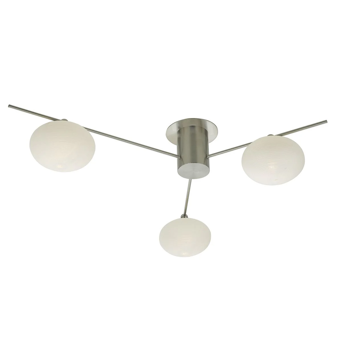 Jasper 3/5 Light Semi-Flush Satin Gold/ Nickel and Opal Glass - Image 2
