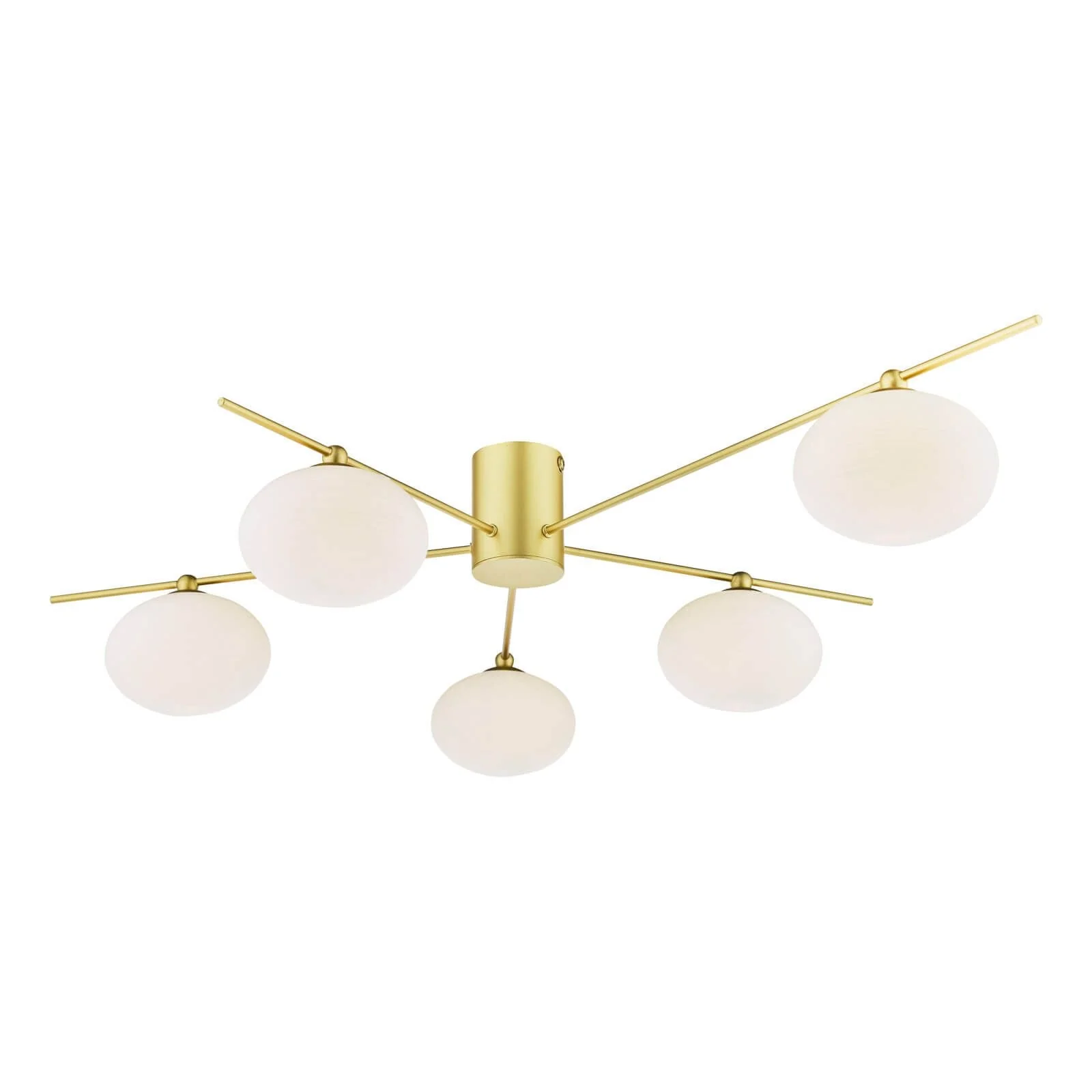 Jasper 3/5 Light Semi-Flush Satin Gold/ Nickel and Opal Glass - Image 3