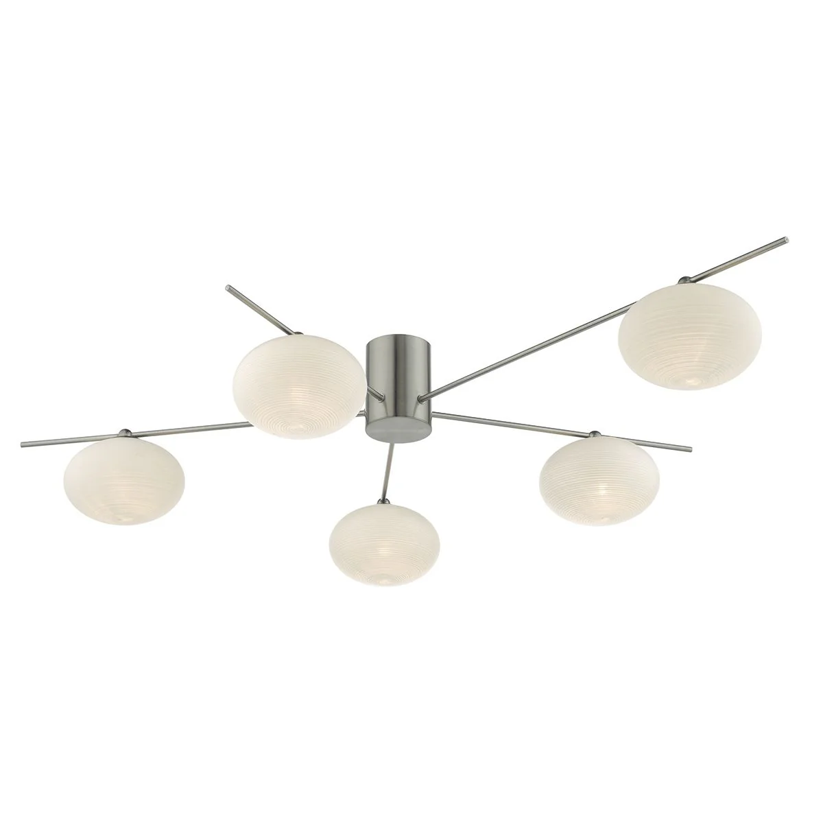 Jasper 3/5 Light Semi-Flush Satin Gold/ Nickel and Opal Glass - Image 4