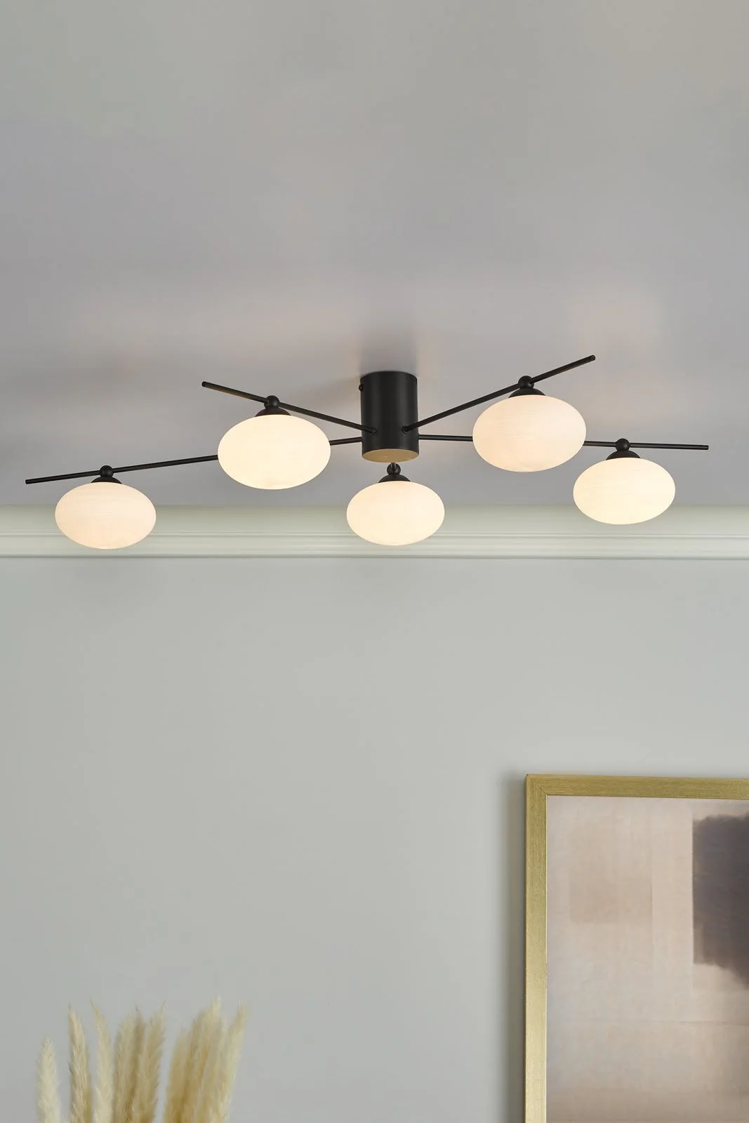 Jasper 5 Light Semi Flush Black - Image 2