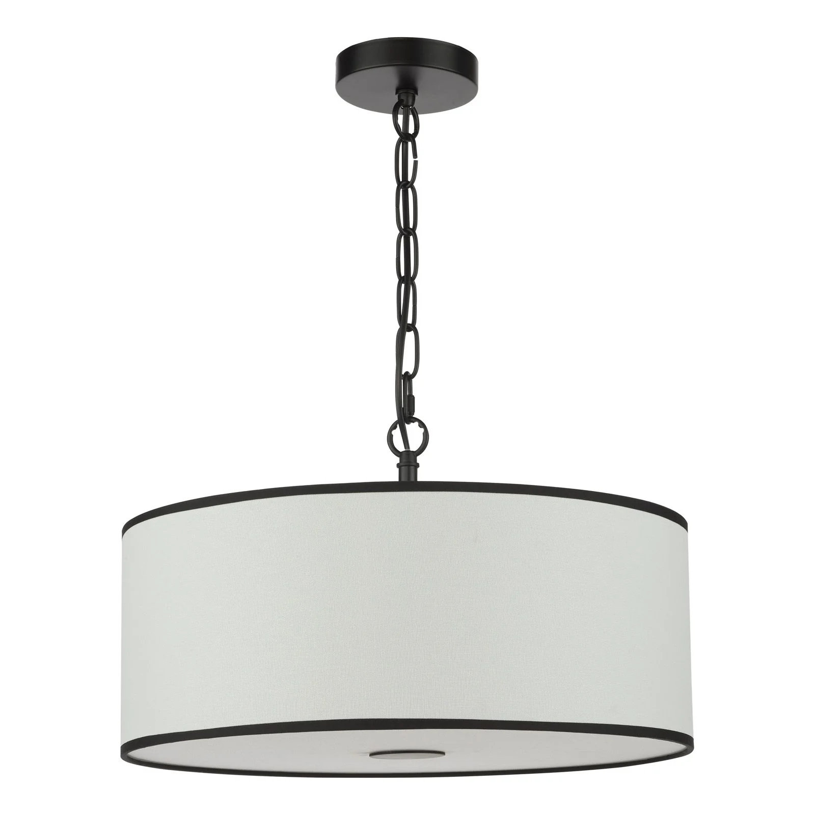 Jemima 3 Light Pendant - White and Matt Black With Shade - Image 2