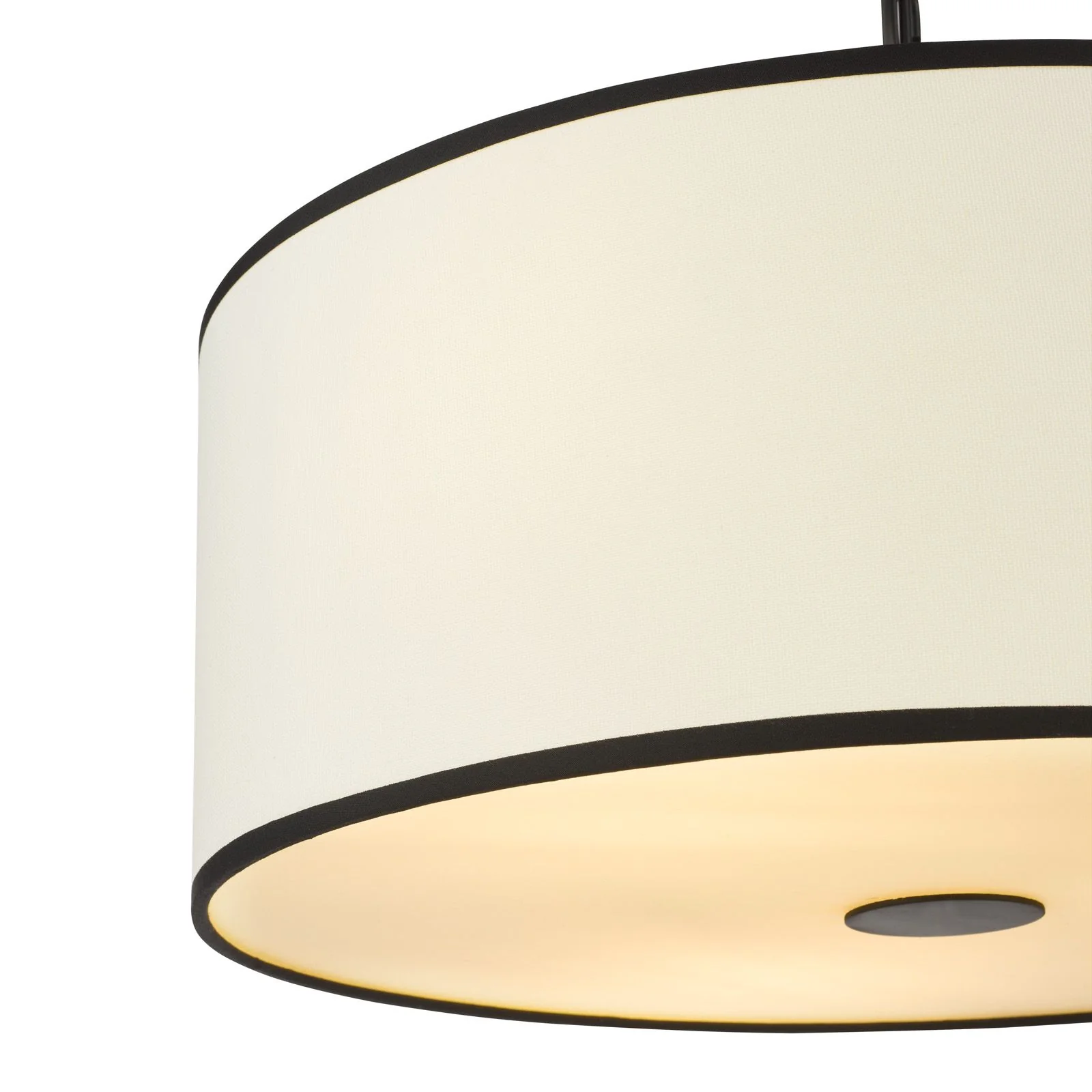 Jemima 3 Light Pendant - White and Matt Black With Shade - Image 3