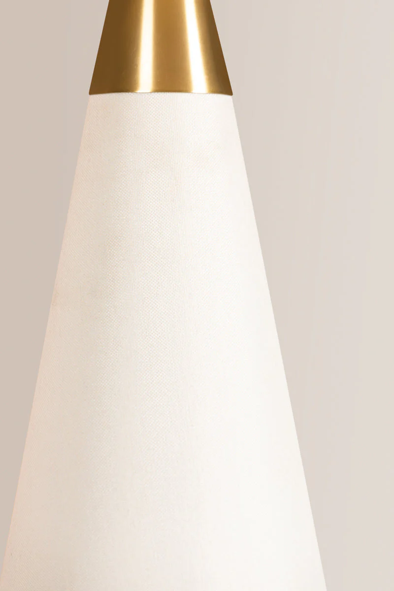Jen 1Lt Table Lamp - Brass & Cream - Image 2