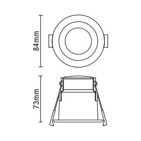 Jenn 8 Watt Fire Rated IP65 COB LED Recessed Downlight – Black or White - Image 2