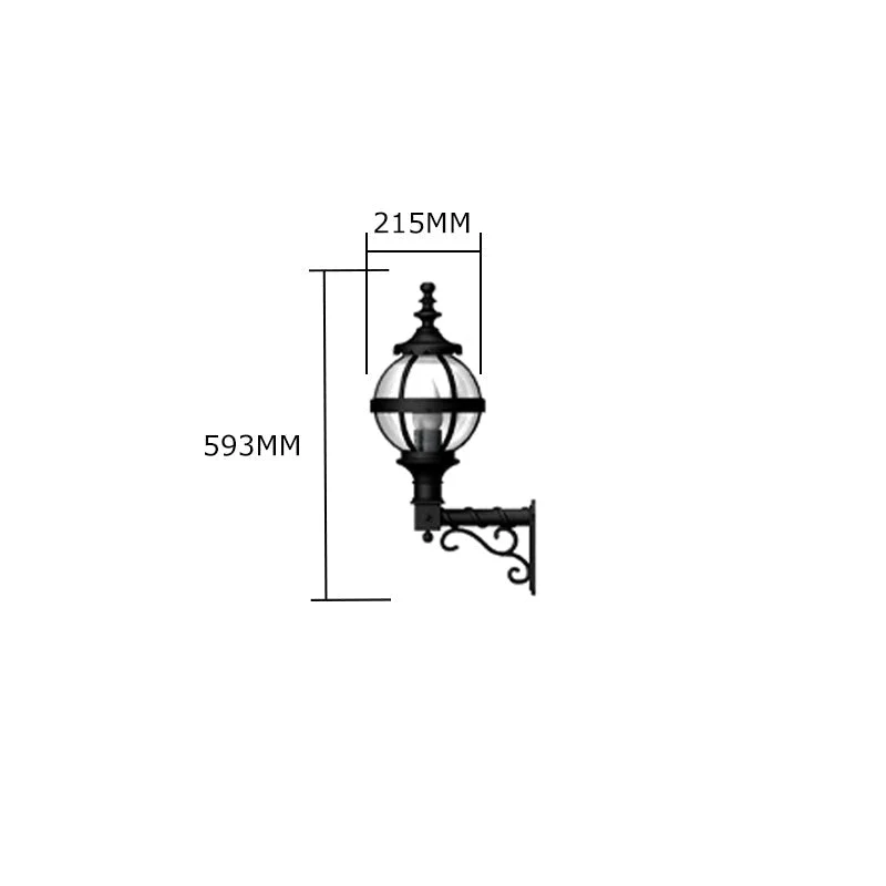 Jericho 1Lt Wall Lamp - Cast Iron - Image 5