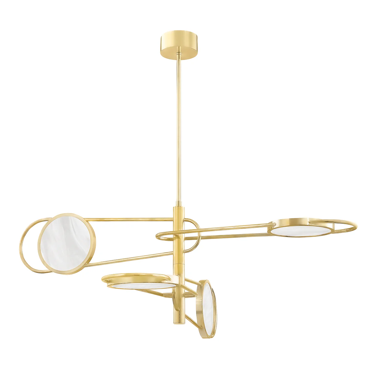 Jervis 2/3Lt LED Pendant - Brass & Alabaster - Image 2