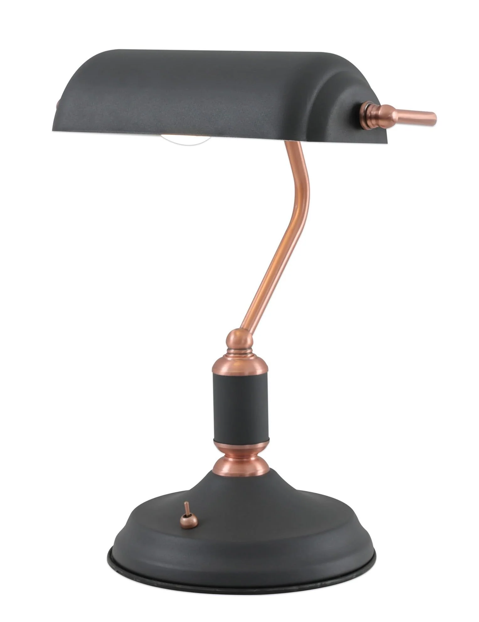 Jetson Table Lamp 1 Light With Toggle Switch, Satin Nickel & Sand White/Graphite & Copper/Sand Grey & Copper IP20 - Image 3
