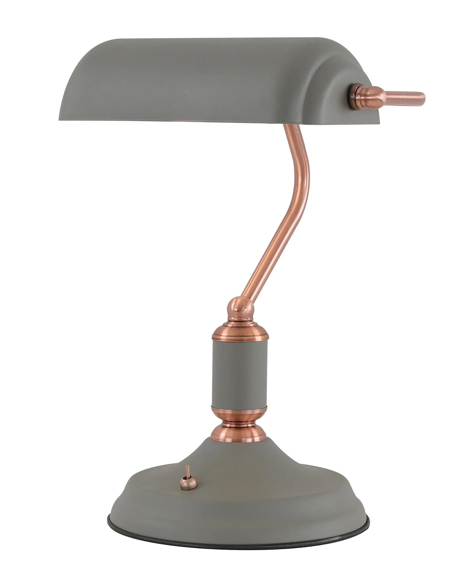 Jetson Table Lamp 1 Light With Toggle Switch, Satin Nickel & Sand White/Graphite & Copper/Sand Grey & Copper IP20 - Image 5