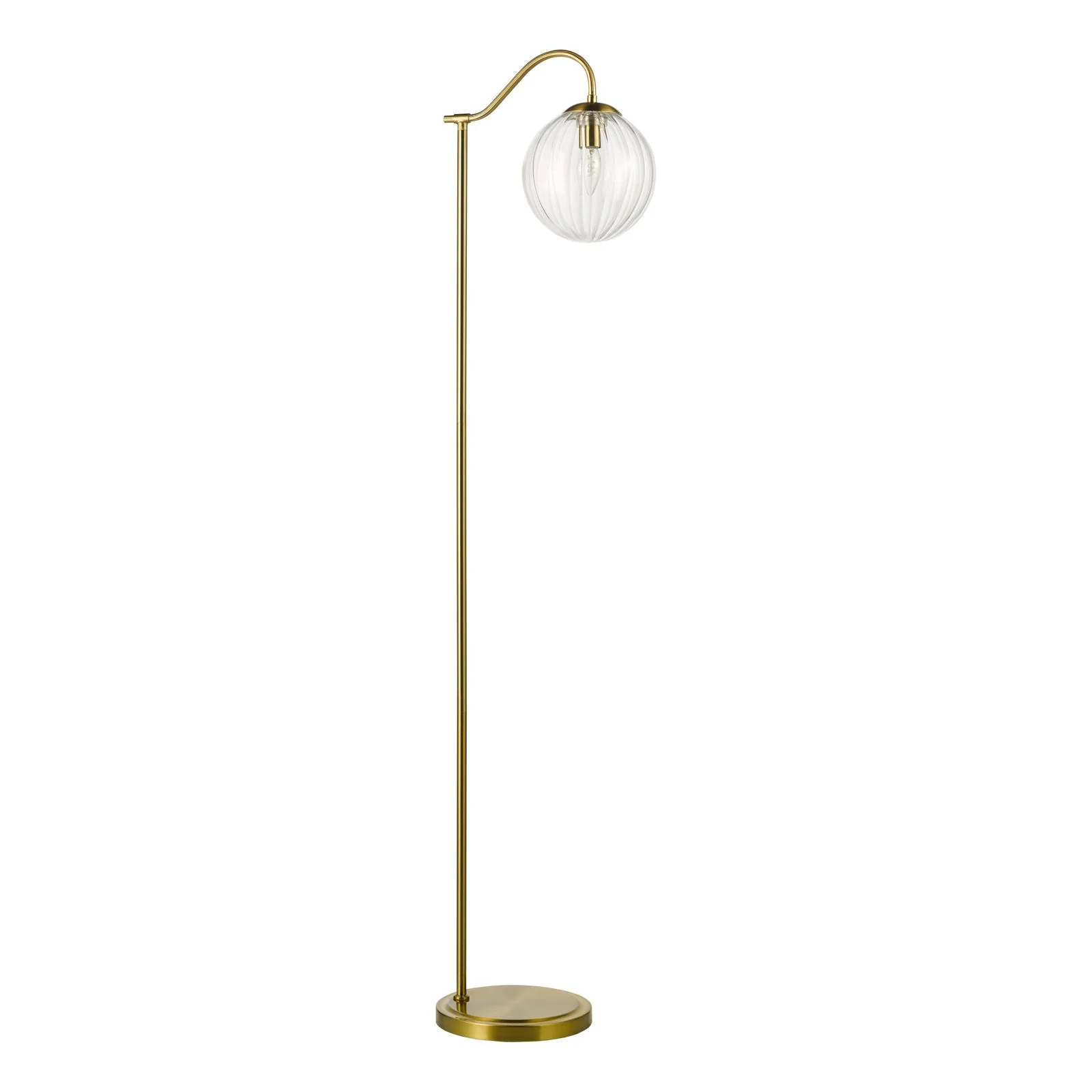 Jocelyn Floor Lamp- Natural Brass and Glass - Image 2