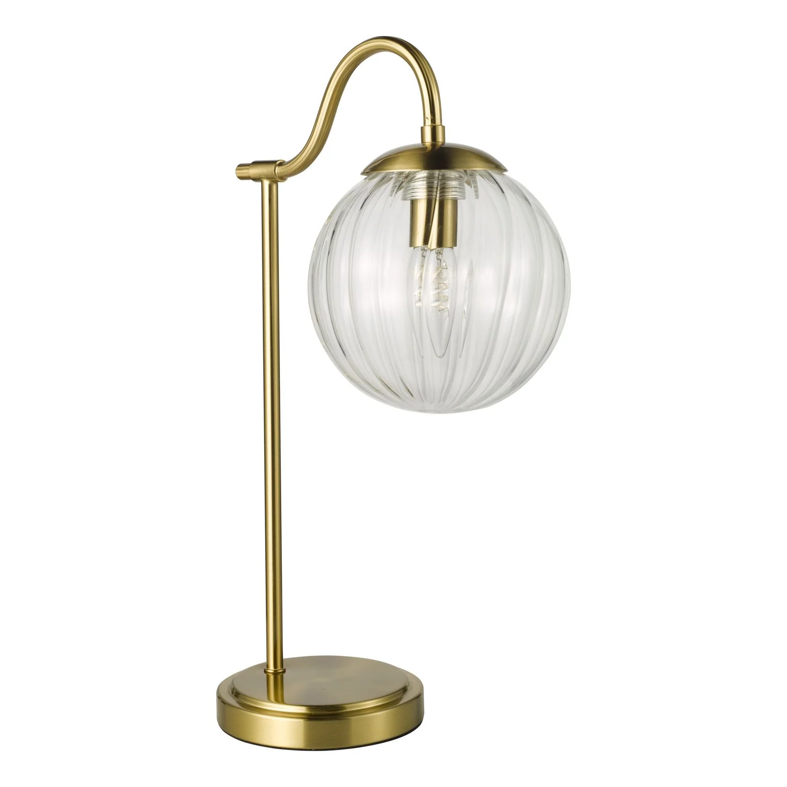 Jocelyn Table Lamp- Natural Brass and Glass - Image 2